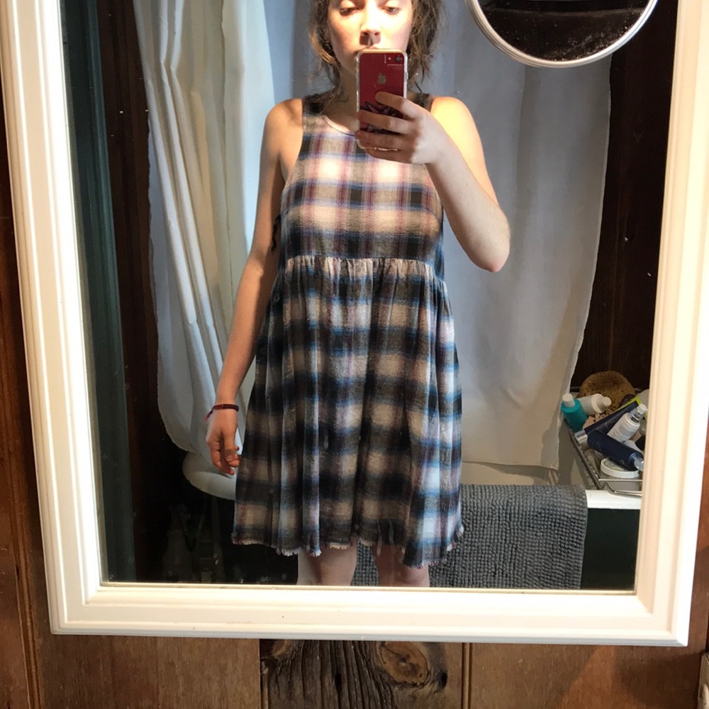 Urban outfitters plaid baby doll dress